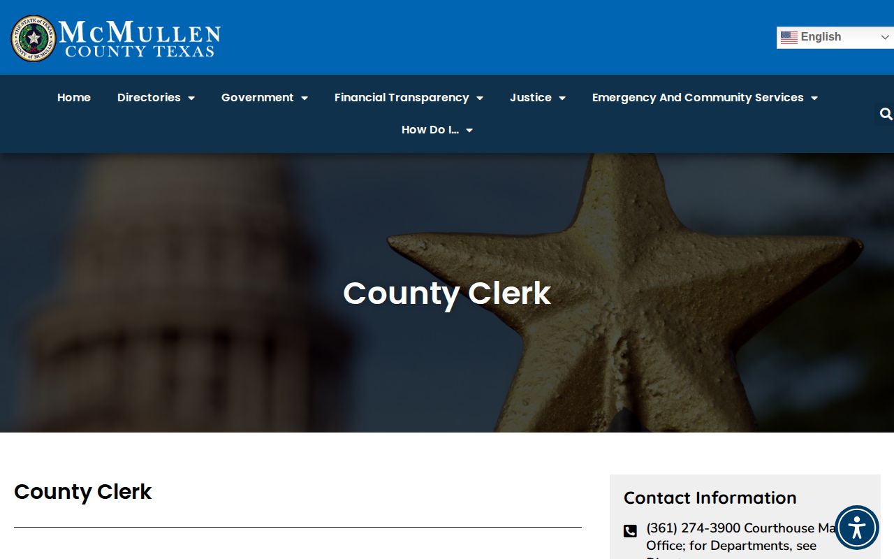 McMullen County clerk route for booking case disposition records